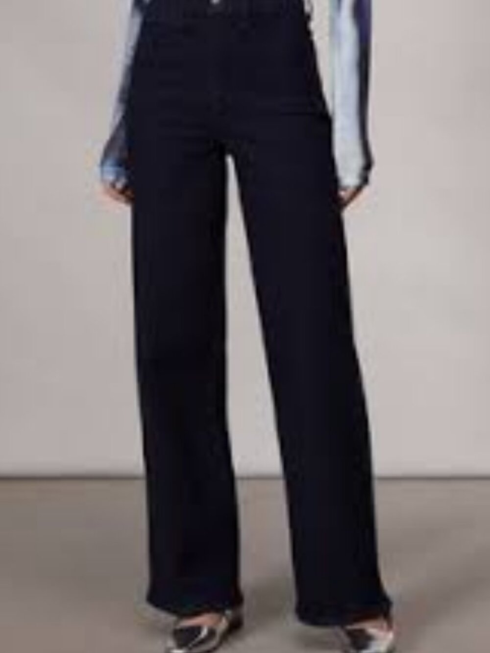 39- NWT RAG & BONE WIDE LEG ELASTIC WAIST JEANS - Picture 2 of 4
